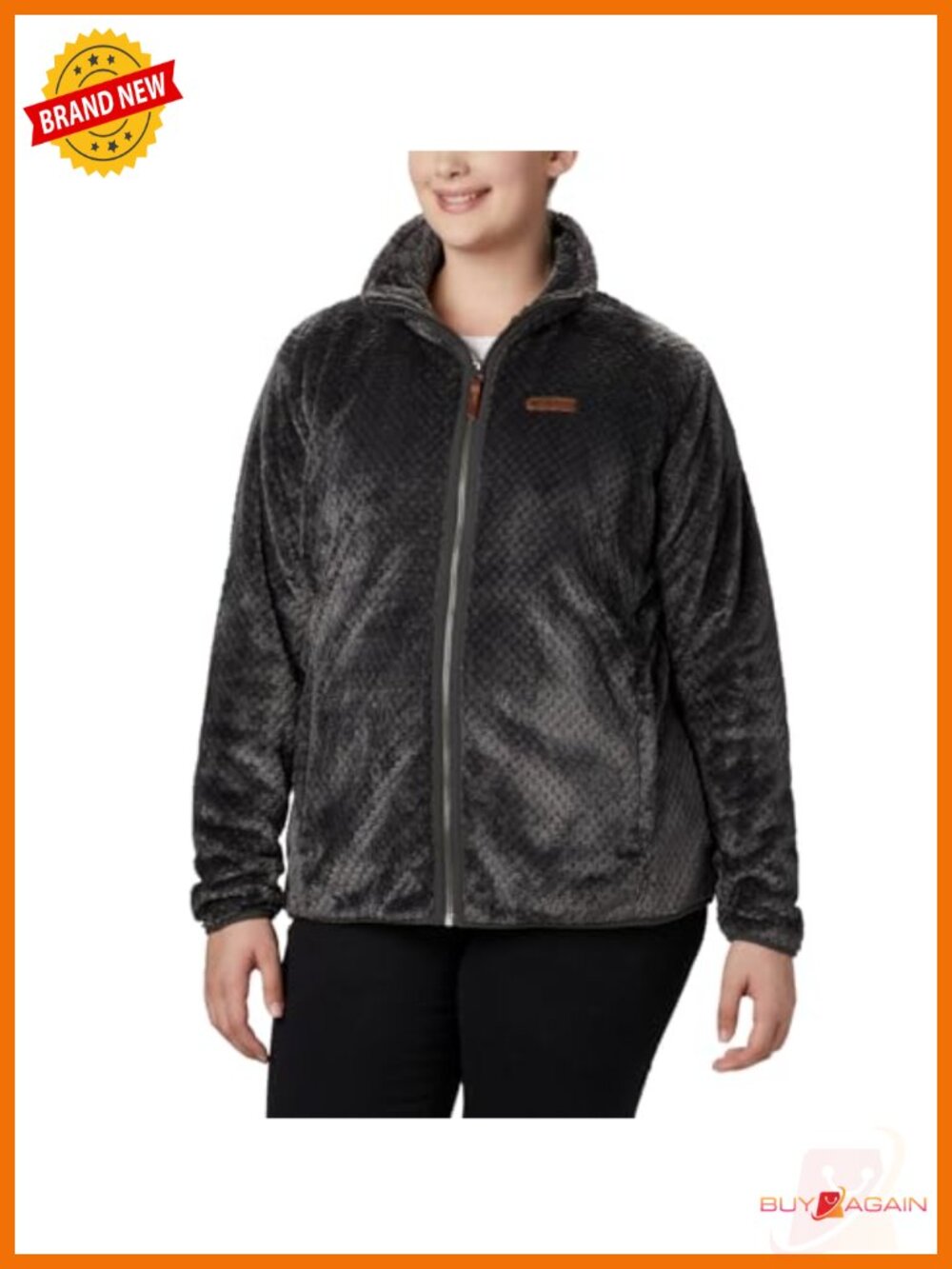 Sherpa Fleece Full Zip Jacket Womens Fitted Cold Weather Layer